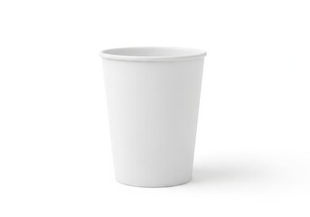 A single white disposable plastic cup
