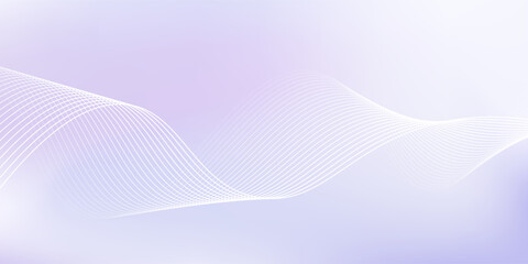 Abstract pastel purple gradient background with white subtle wavy lines - futuristic minimalist vector illustration.