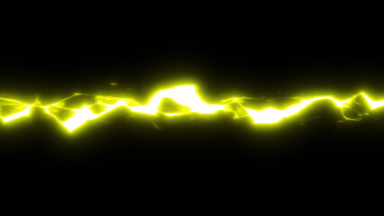 黄色、金色の雷、稲妻のエフェクトの背景画像