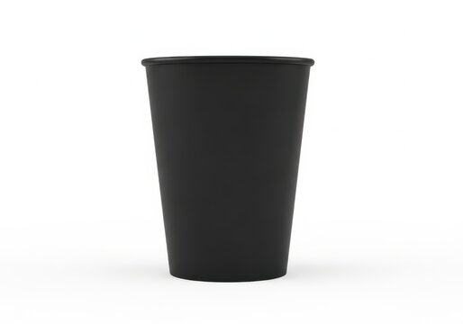 Empty black plastic cup