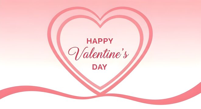Happy valentine's day wishes with pink heart design