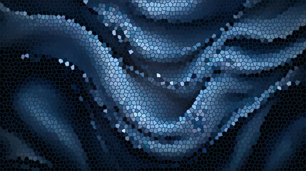Abstract blue mosaic pattern with geometric texture background