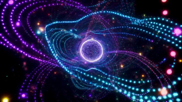 Cinematic Electron Cloud Animation with Precise Scientific Particle Movement