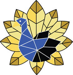 Thanksgiving design featuring fractured gold leaf pattern