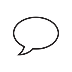 Speech bubble / speech balloon or chat bubble line art icon for apps and websites
