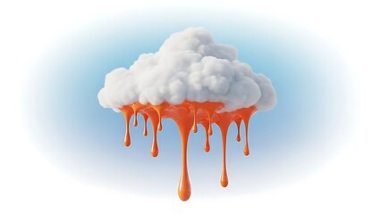 Cloud dripping with orange substance