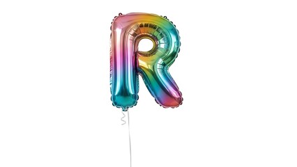Colorful letter r balloon