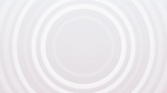 Expanding Gray Circles on White Background