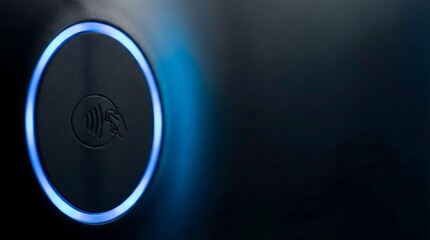 Contactless Payment Terminal with Blue Light