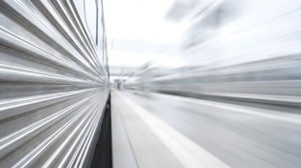 Dynamic Motion Blur of Train at Station