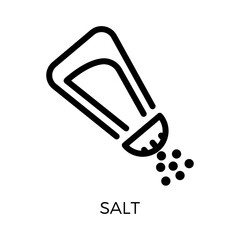 Gastronomy Salt Gastronomy Outline Icon Illustration