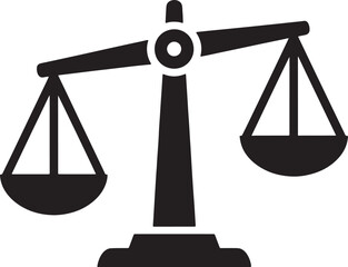 Scale balance icon symbol