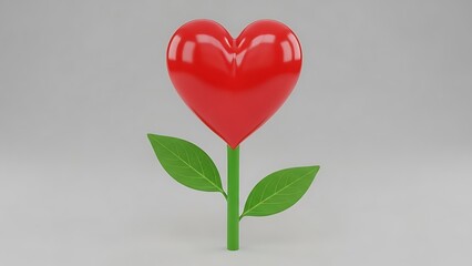 Heart-shaped flower bloom