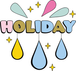 Holiday poster with handcrafted gold foil drop shadows