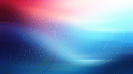 Red blue and white abstract background with swirling lines and gradient vector illustration
