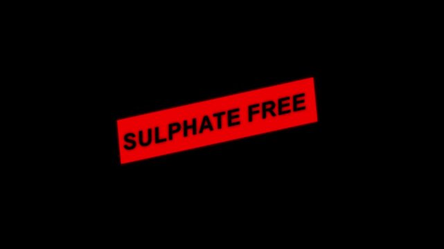 Sulphate free Red Banner Animation.