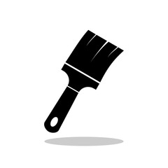 Paintbrush sign icon with shadow