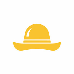 Fototapeta premium A yellow hard hat icon on transparent background