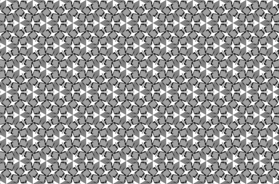 A background pattern of triangles and squares in a gray and white color scheme
