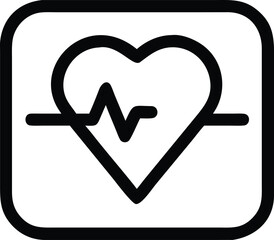 heart rate icon vector