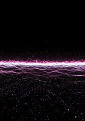 Digital visualization of energy propagation across a dynamic abstract field. Complex data flow analysis and scientific simulation background ,purple ,surface ,pattern