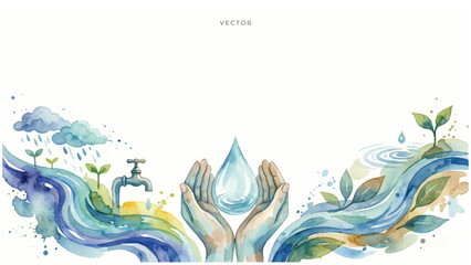 Fototapeta premium world water day, concept background.