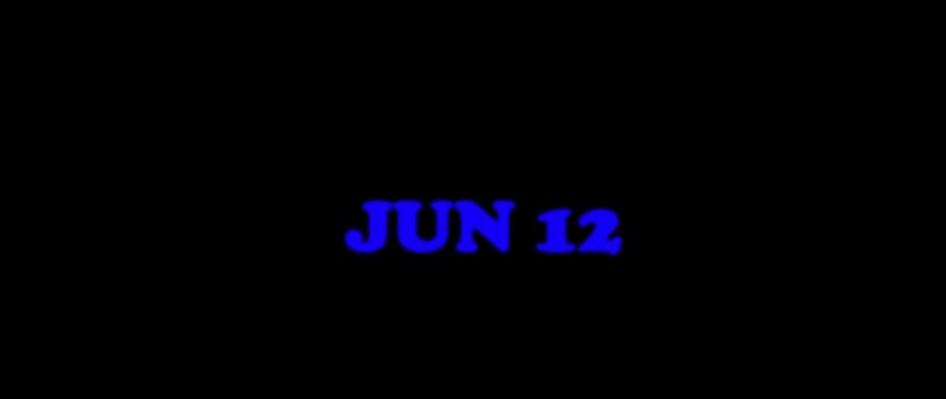 Scrolling calendar timeline showing June dates from June 3 to June 12, featuring a modern digital calendar animation with vertical scrolling dates suitable for scheduling, planning, event manag