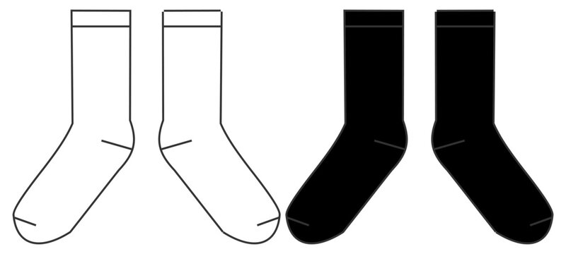 Socks Mockup Template Vector