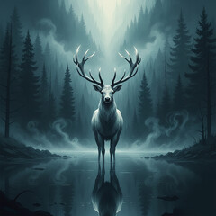 cute deer in the forest