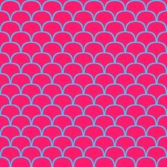 Obraz premium Bright pink scallop pattern abstract background