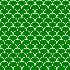 Obraz premium Green scallop pattern abstract background