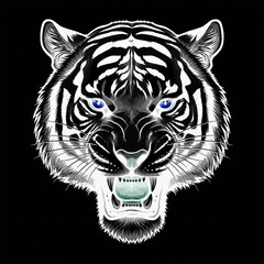 A nice African fierce tiger