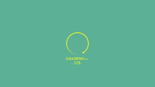 Animation of a loading spinning load wheel. Waiting for download. White circle on a black Glowing loading circle line animation on black screen background,Hud Buffering Glowing loading circle line ani