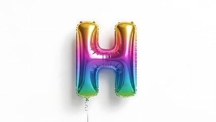 Colorful balloon letter h