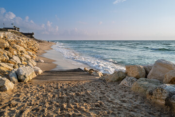 Beach access at Lacanau on the Atlantic coast
