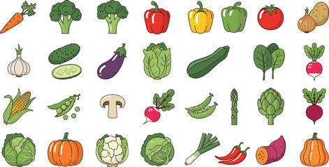 Fototapeta premium Variety of fresh vegetables and fruits 