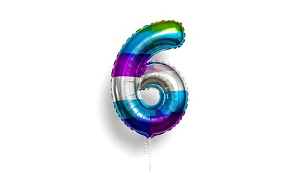 Celebratory number six balloon