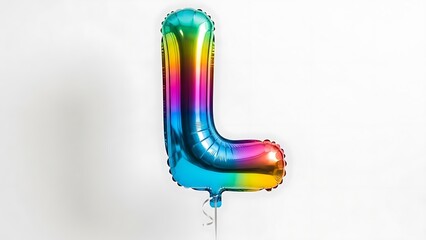 Colorful balloon letter l