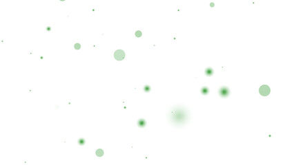 Green Abstract Bubble Particle Overlay Animation On Transparent Alpha Channel