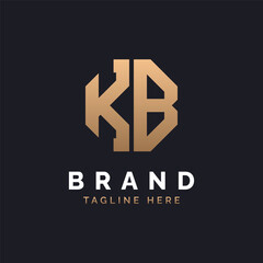 Obraz premium KB Logo Design. Modern, Minimal, Elegant and Luxury KB Logo. Alphabet Letter KB Logo Design for Brand Corporate Business Identity.