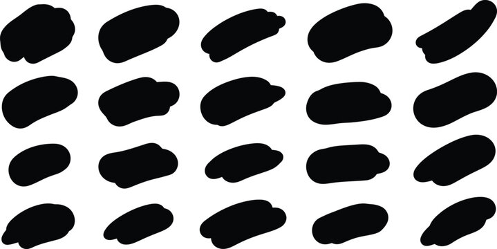 Black Irregular Shapes for Artistic Backgrounds