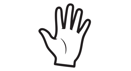 Obraz premium Simple black and white illustration of a hand with fingers raised in a gesture