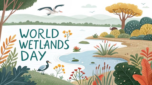 Turquoise waters, swimming fish, and orchids highlight tropical wetland paradise.