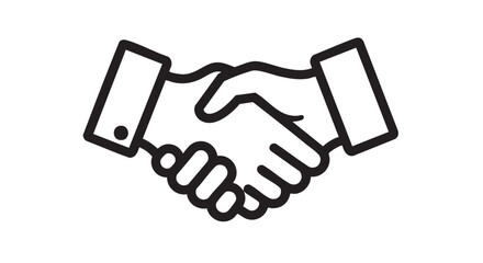Two individuals shaking hands in a gesture of agreement or partnership from a neutral viewpoint