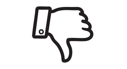 A hand giving a thumbs down gesture illustration symbolizing disapproval or dislike