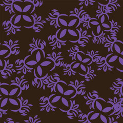 Seamless floral pattern, classic flower ornament, abstract ditsy print in vintage motif. Elegant botanical design of beautiful large wild flowers, leaves, small branches, herbs. Vector illustration.