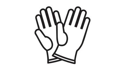 A pair of gloves illustration showcasing protection and handwear in a simple graphic style