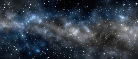 Obraz premium Milky Way galaxy filled with stars and comets in the night sky captured in high-resolution detail with a dark space background