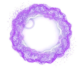 Purple Glowing Energy Ring Isolated Transparent Background