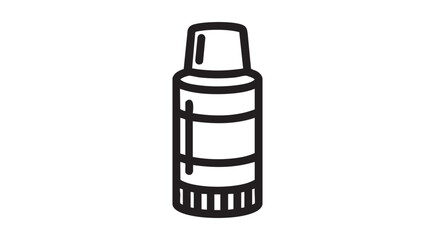 Simple illustration of a thermos viewed from the side in a minimalist style